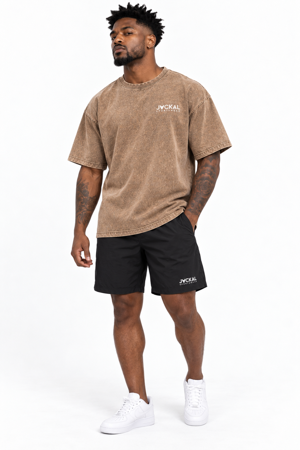 Utility Oversized T-Shirt – Brown