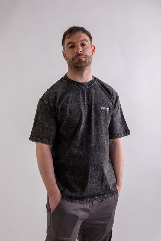 Washed Oversized Black T-Shirt