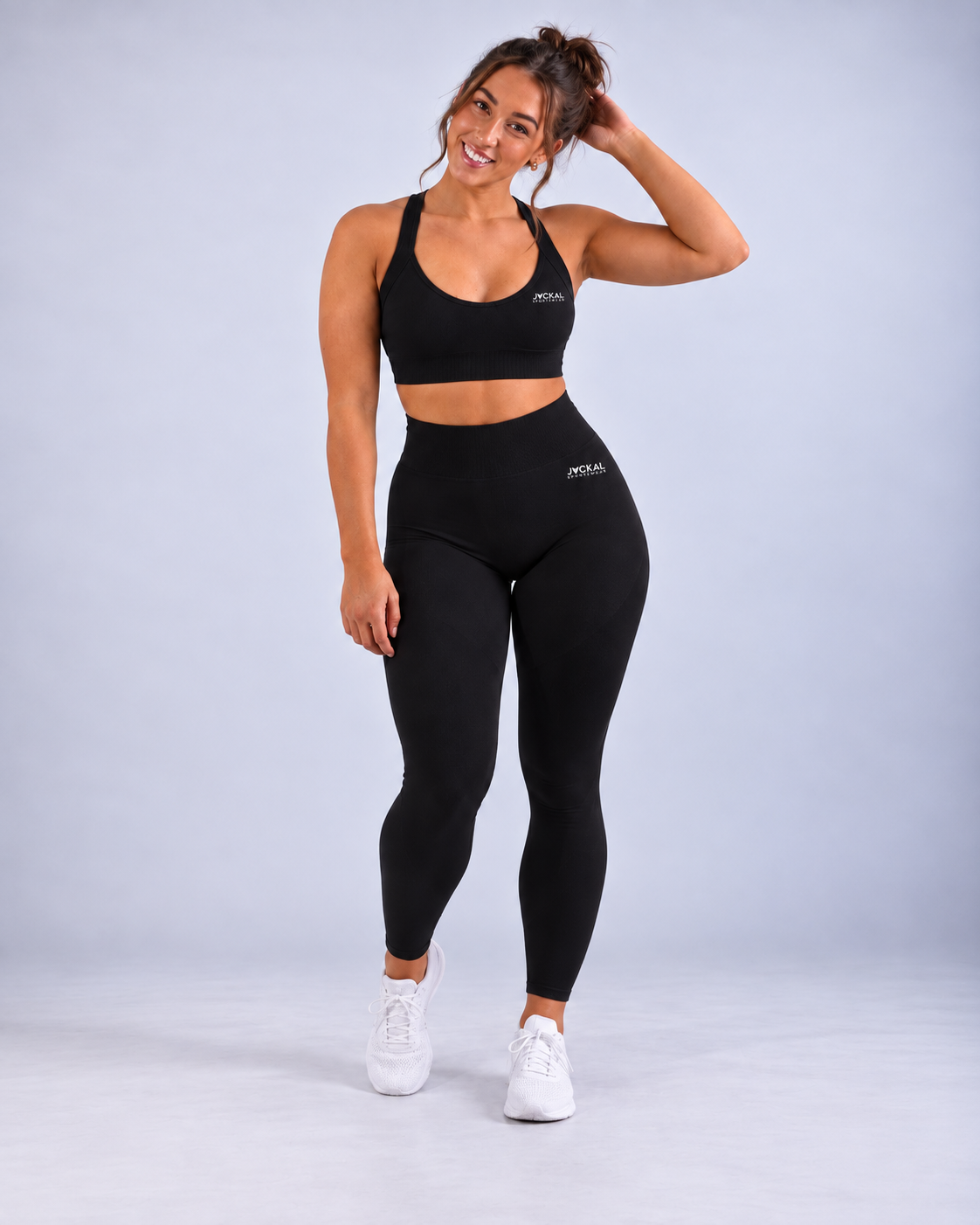 Liberty Black Sports Bra front full-body view